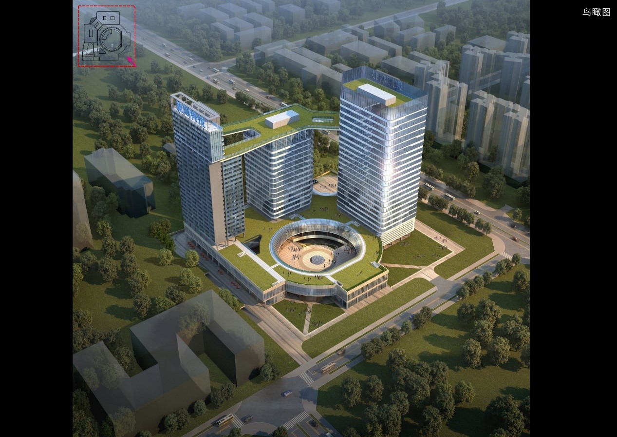 捷順科技中心項(xiàng)目鳥瞰效果圖